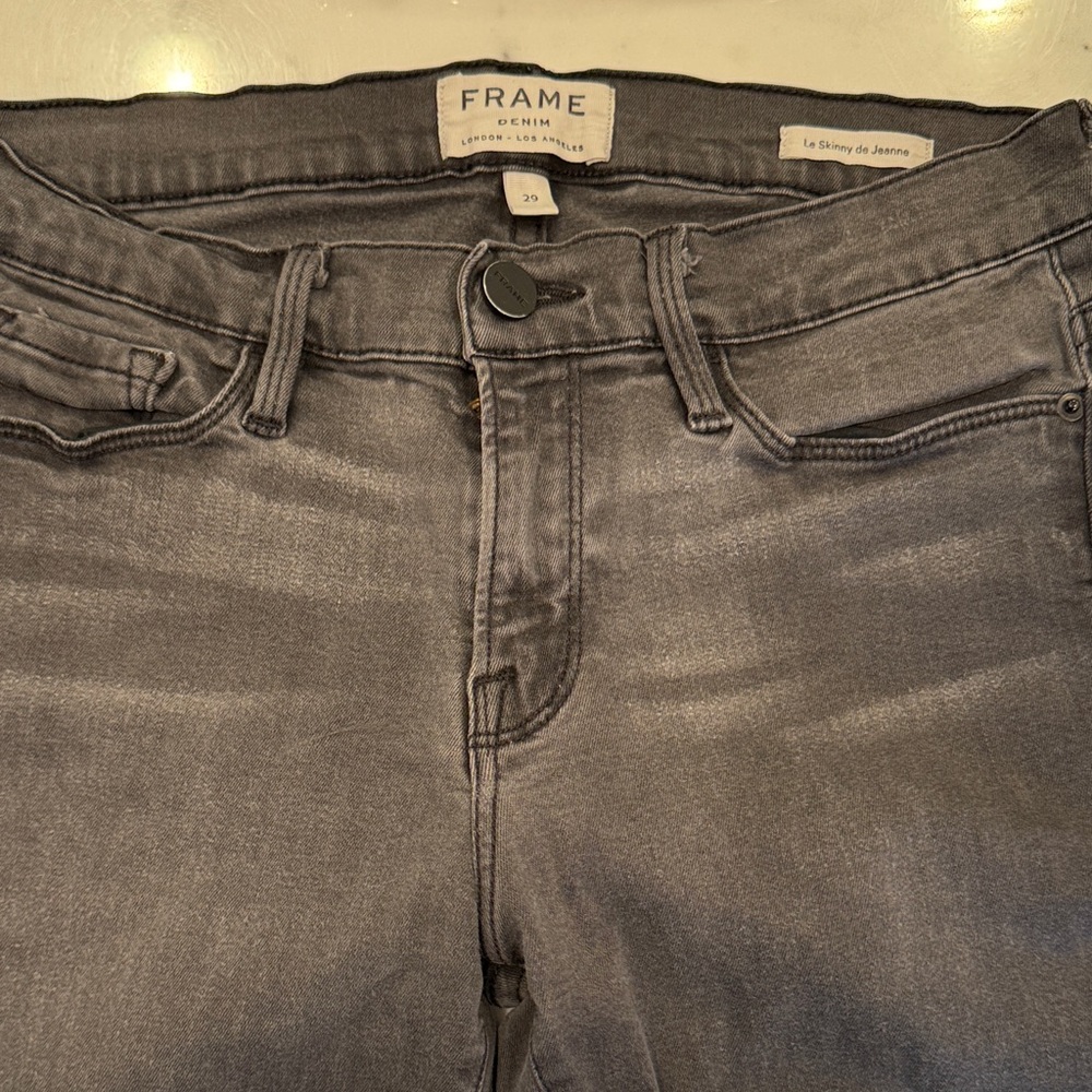 Frame Denim Women Skinny Jeans in Charcoal Gray Wash